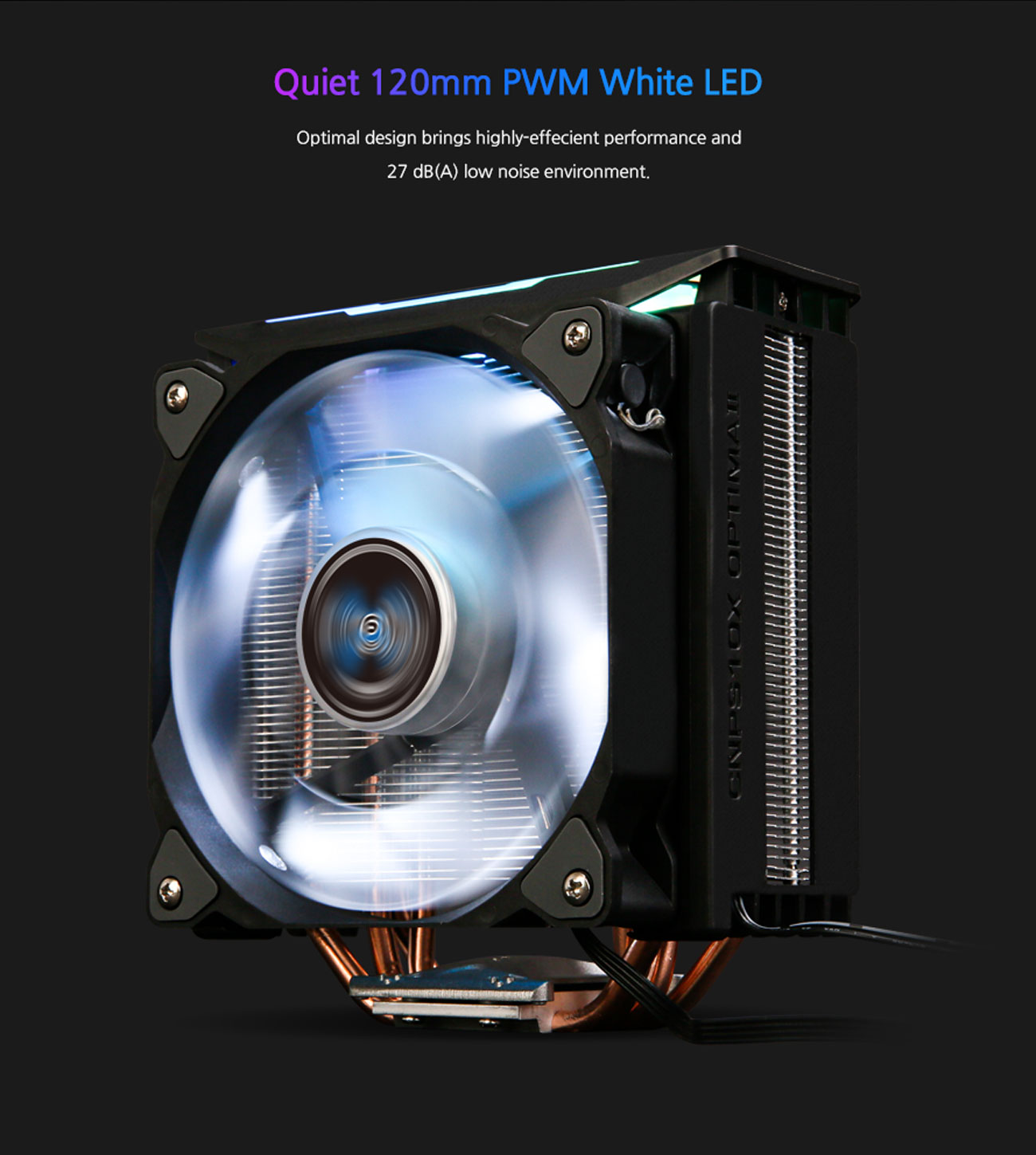 ZALMAN CNPS10X Optima II Ultra Quiet CPU Cooler, 120mm PWM RGB LED Dual ...